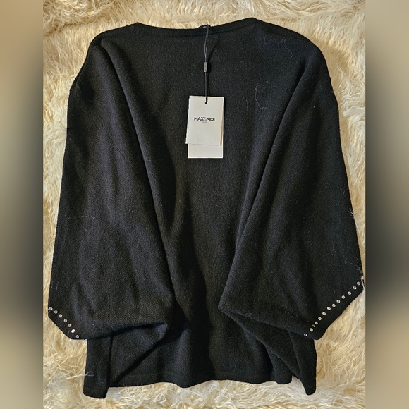 Max & Moi Shiny Studded Wool/Cashmere Sweater Sz Med NWT Retail $352 - Picture 5 of 8